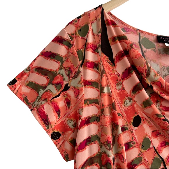 Signature by Robbie Bee Short Sleeve Midi Dress (1X) - Picture 6 of 12